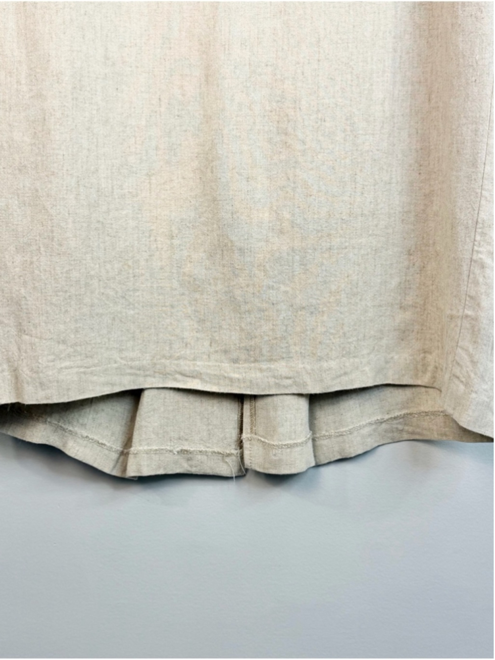 Vintage 80s 90s linen blend beige long minimalist old money maxi skirt 9 - Picture 8 of 15